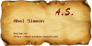 Abel Simeon névjegykártya